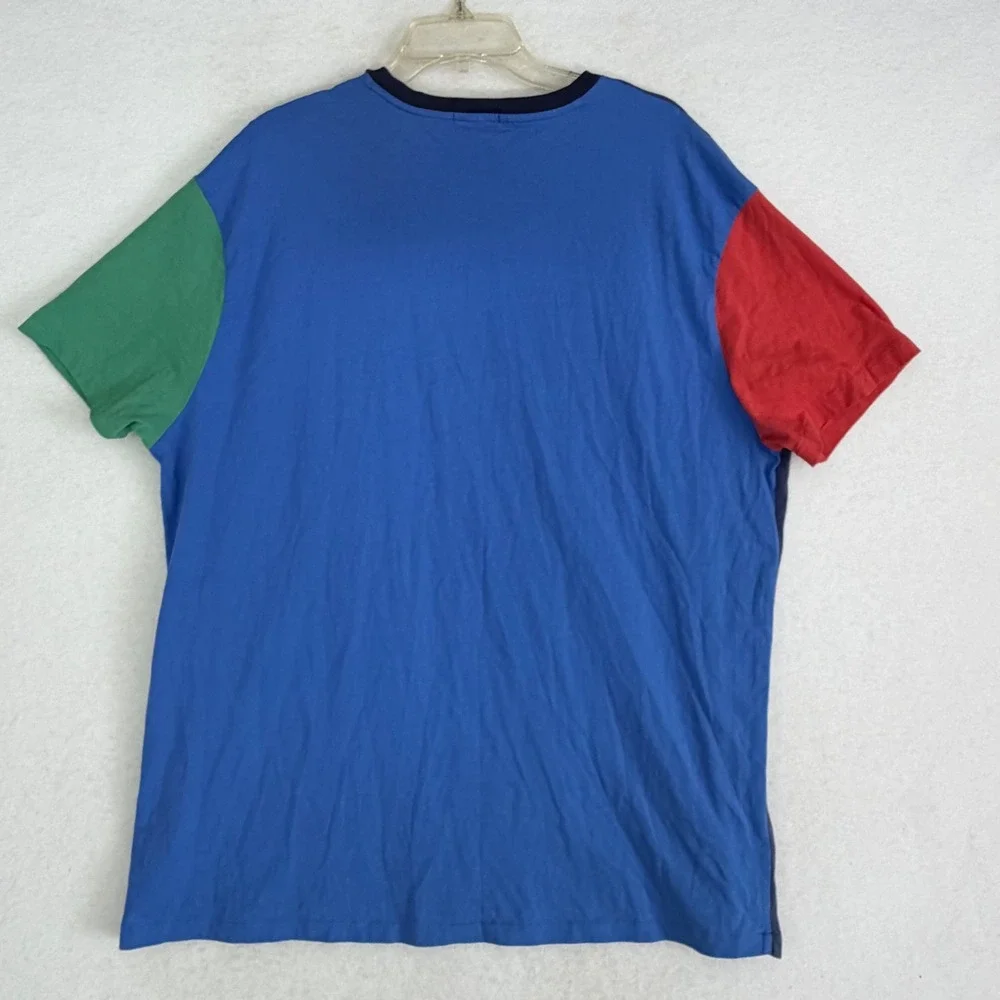 Polo Ralph Lauren Classic Fit Jersey Pocket T-Shirt Mens XXL Colorblock Preppy